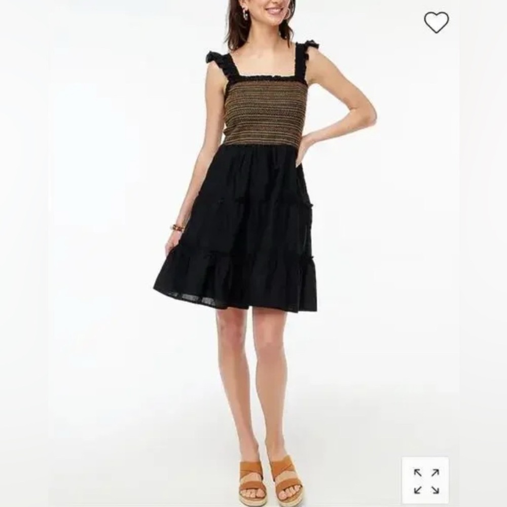 NWT J. Crew Factory Smocked tiered mini dress XXSP